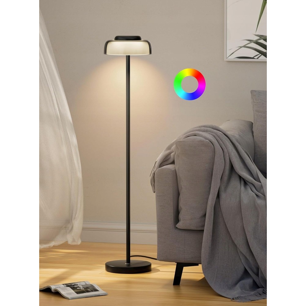Lâmpada de chão Henzin FL05 para sala de estar e quarto, RGB, preto 550 lm