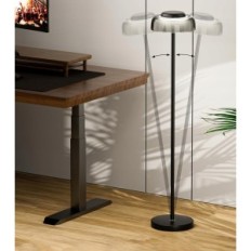 Lámpara de pie HENZIN FL05 para sala de estar y dormitorio, RGB, Negro 550 LM