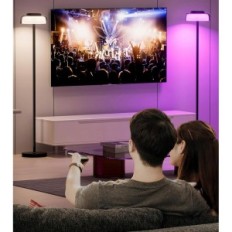 Lâmpada de chão Henzin FL05 para sala de estar e quarto, RGB, preto 550 lm