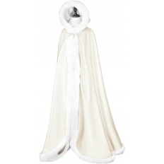 Capo beatelicato delle donne con con cappuccio Poncho invernale con etoli per il matrimonio