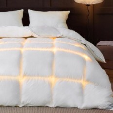 Downstool Bedsure 155x220 Duvet invernale, certificato Oeko-Tex, bianco