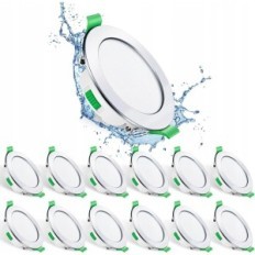 Scheinwerfer LED ALUSSO für eingebaute 230V 7W IP44 3000 K / 4000K / 6500 K 12 Stück