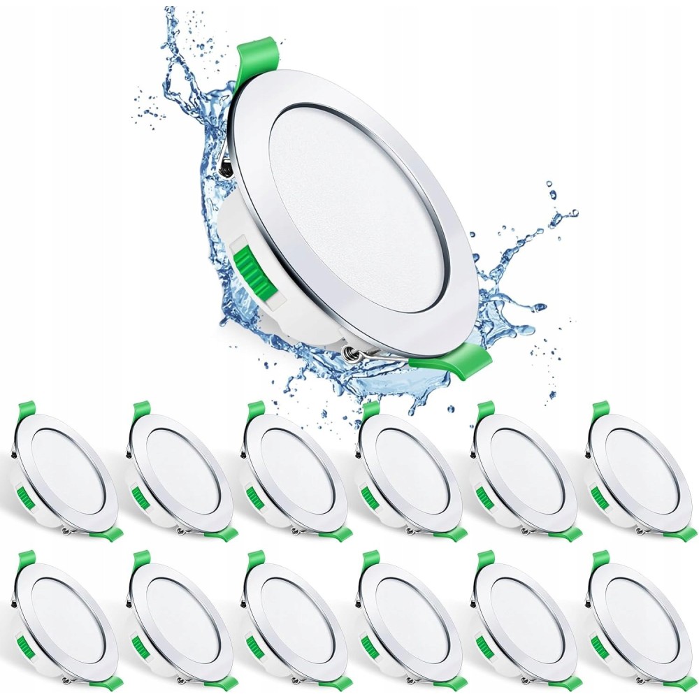 Ο προβολέας LED Alusso για ενσωματωμένο 230V 7W IP44 3000 K / 4000K / 6500 K 12 τεμάχια