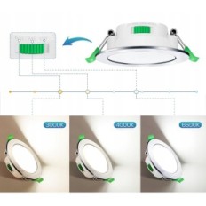Faro LED Alusso para incorporado 230 V 7W IP44 3000 K / 4000K / 6500 K 12 Piezas