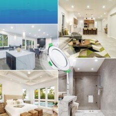 Světlomet LED ALUSSO pro vestavěný 230V 7W IP44 3000 K / 4000K / 6500 K 12 kusů