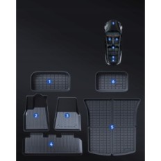 LAND RUBPERS FOR TESLS MODELL Y SLIKE SLIKE VANDSPROOF 6 PCS.