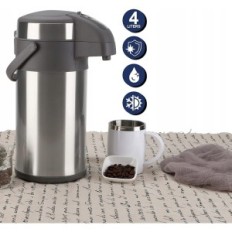 Thermos Olerd 4,0 l rustfrit stål fra pumpe, til 24 sølvkopper