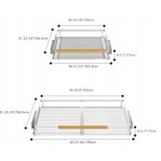 UDSTYRIBLE Glidende Køkken Sanno Arrangører og skabe til kabinetter, 2 stk