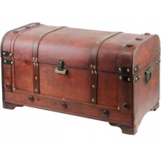 Brinnberg 30x20x15cm Treasure Box, roku darbs, brūns