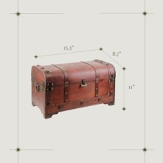 BRINNBERG 30x20x15cm treasure box, handmade, brown