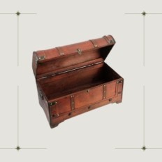 Brinnberg 30x20x15cm Treasure Box, fatto a mano, marrone