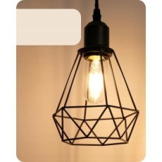 Stående lampe til Edishine Salon, 163 cm, Sort med E27 Bulb, 3 bur