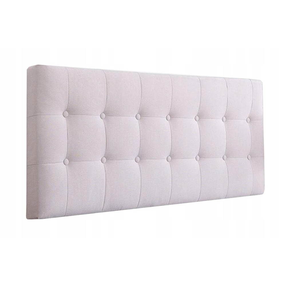 Lettura del cuscino al letto, senza schienale bianco-bianco, 180 x 5 x 60 cm