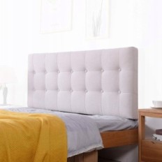 Kussen bij bed lezen, zonder room-witte rugleuning, 180 x 5 x 60 cm