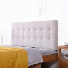 Kussen bij bed lezen, zonder room-witte rugleuning, 180 x 5 x 60 cm