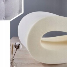 Almohada de lectura en la cama, sin respaldo crema-blanco, 180 x 5 x 60 cm