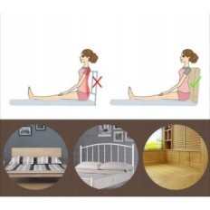 Kussen bij bed lezen, zonder room-witte rugleuning, 180 x 5 x 60 cm