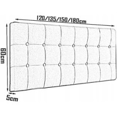 Reading pillow at bed, without Cream-white backrest, 180 x 5 x 60 cm