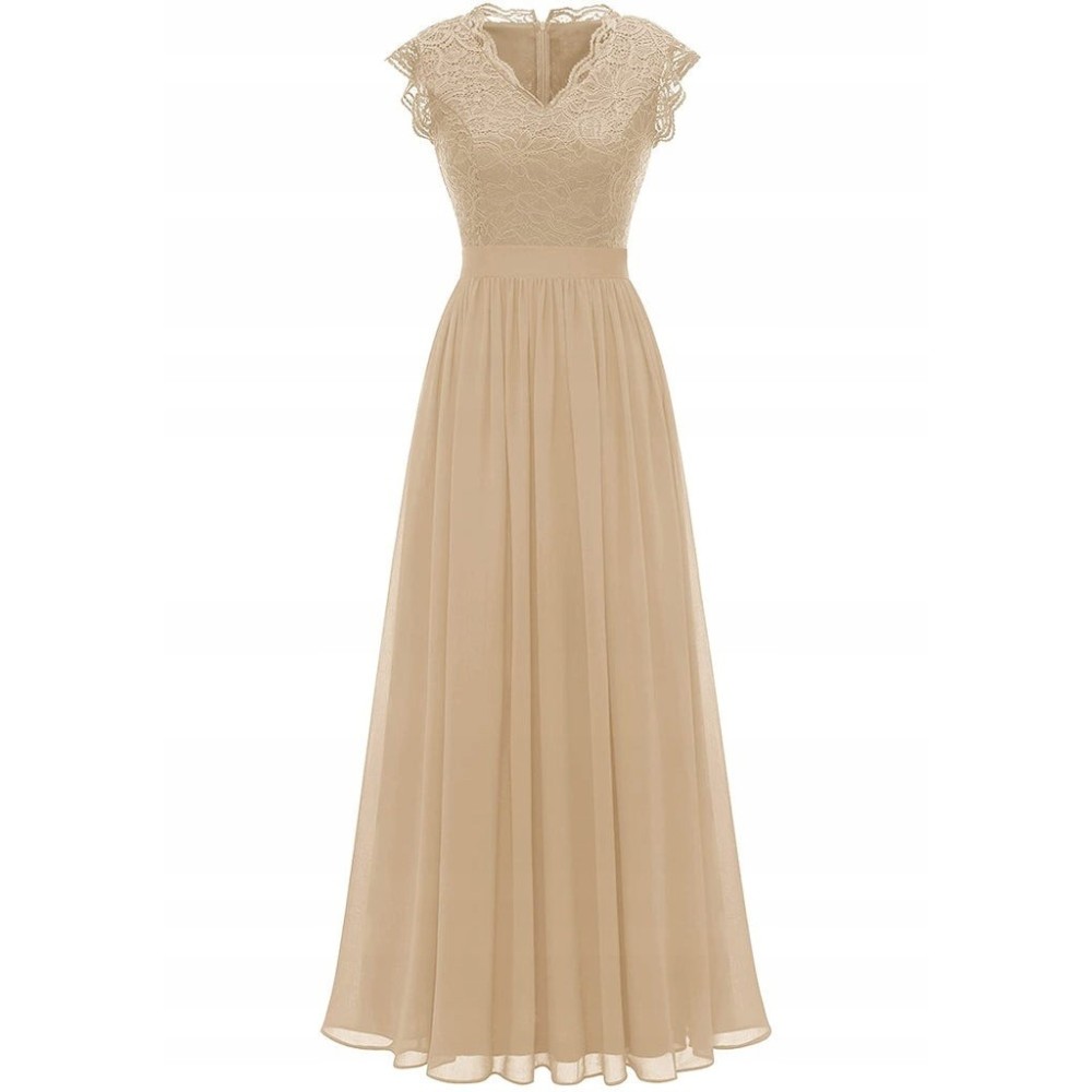 Kleid mit Spitzenkleid, Abendkleid in XL-Farbe