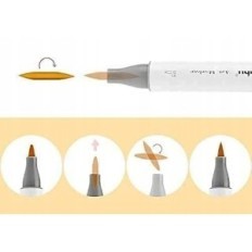 Markers Ohuhu Y30-80400-78 36 pcs, brush with double tip and case