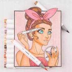 Markers Ohuhu Y30-80400-78 36 τεμ, βούρτσα με διπλή άκρη και θήκη