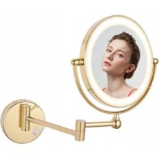 Jóias cosméticas com luz de fundo, dupla face Ø 20 cm de ouro