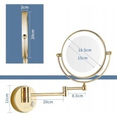 Gioielli cosmetici con retroilluminazione, doppio lato Ø 20 cm oro