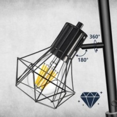 Lampada da terra a LED con Hibay regolabile 3x8W 800LM E27 Classe F