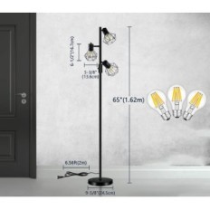 LED grindų lempa su reguliuojamu hibay 3x8w 800lm E27 klasės f