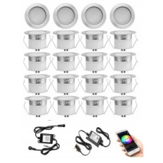 Sada 20 lampy Geyuey Home pre Bluetooth RGBWW SLOŽKOU S PRÍPRAVU 45 mm IP67