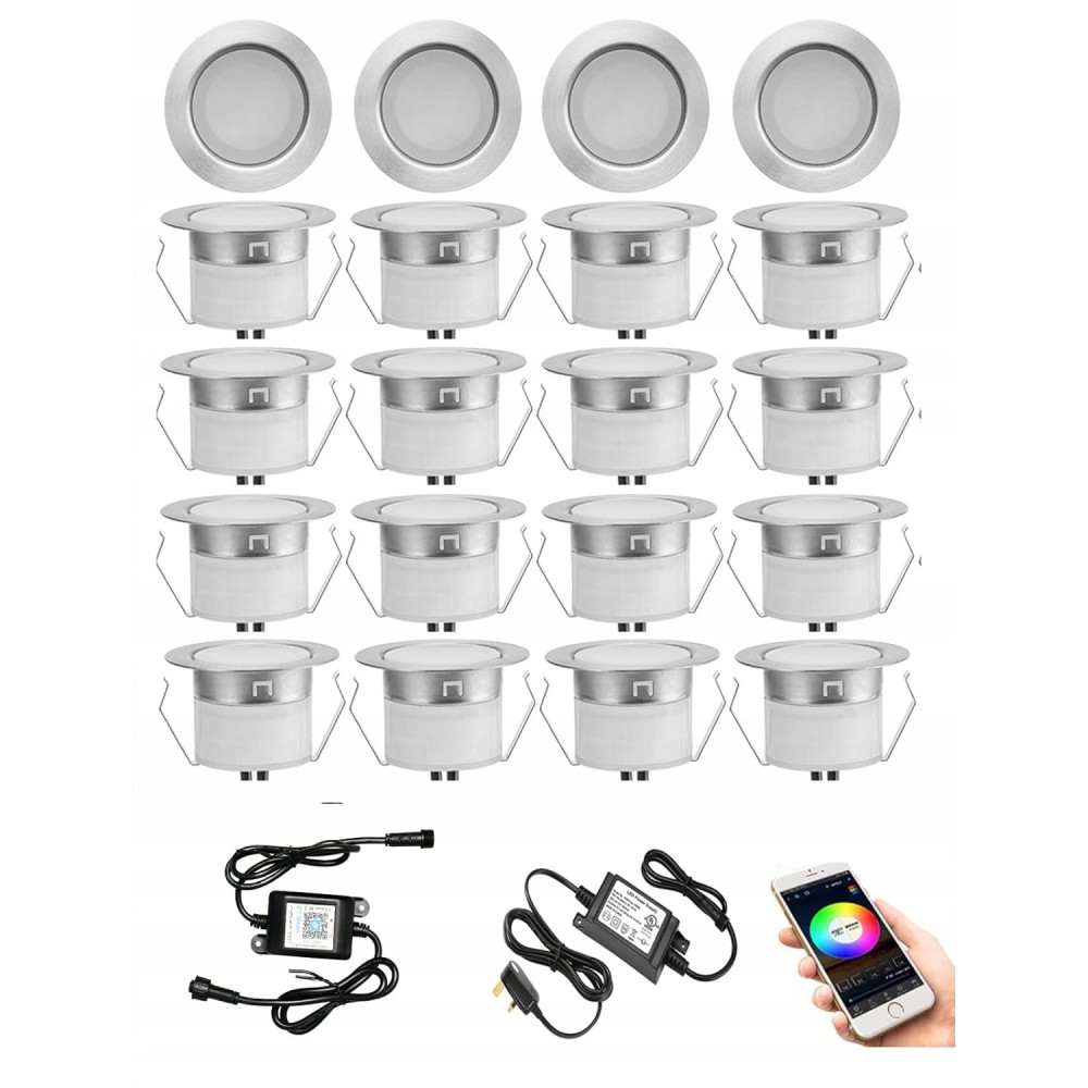 Conjunto de 20 lámpara Geyuey Home for Bluetooth RGBWW Floor con un diámetro de 45mm IP67