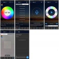 Zestaw 20 lamp GEYUEYA Home do podłogi Bluetooth RGBWW o średnicy 45mm IP67