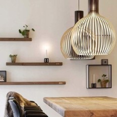 Vintage Mobile Lamp Yinyi, E27, Chandelier, Black 45cm