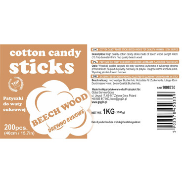Buke Sugar Cock Sticks 40cm / 4mm met PZH Certificate 200 stks Buke Sugar Cock Sticks 40cm / 4mm met PZH Certificate 200 stks