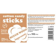 Buke Sugar Cock Sticks 40cm / 4mm med PZH-certifikat 200PCS