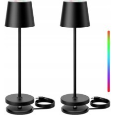 Stolová lampa LED Keepoo 2 kusy Bezdrôtové nabíjateľné 8 RGB Farby