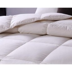 Apsmile piumino 155 x 220 cm con lanugine e piume d'oca, bianco