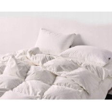 Edredom apsmile 155 x 220 cm com pluff de ganso e penas, branco