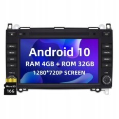 Isudar 8 inches Android 10 met GPS, Bluetooth 4G WiFi ondersteunen USB-camera's