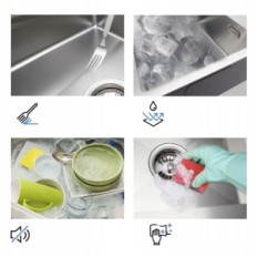 SanyCasa z nerezové oceli z nerezové oceli se sifonem a dálkovým odtokovým řízením