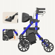 Walker transformable et chaise de transport vocale, bleu