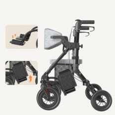 Transformabilni šetač i transportna stolica vokac, crna