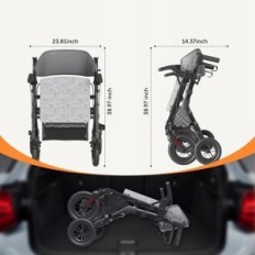 Transformuojamas vaikštynės ir transporto kėdės vokai, juodi