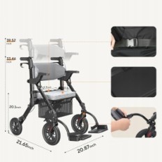 Transformerbar Walker og transportstol Vocic, Svart