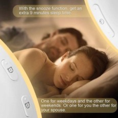 Clock alarm clock simulation of sunrise and sunset 7 sounds 11 colors FM