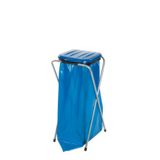 Support de service de catering pour sacs poubelle de 120L, déchets, BLEU.