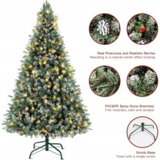 Árvore de Natal Artificial 330 Quente branco e colorido LED 180 cm ShareConn