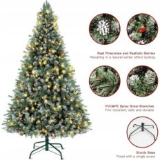 Árvore de Natal Artificial 330 Quente branco e colorido LED 180 cm ShareConn