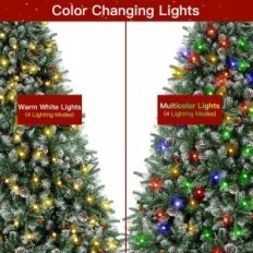 Albero di Natale artificiale 330 caldo bianco e colorato LED 180 cm ShareConn