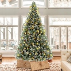 Julgran Artificiell 330 Varm vit och färgstark LED 180 cm Shareconn